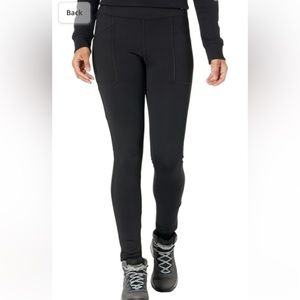 Black Women's Ponte Leggings with Front Pockets
